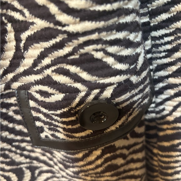 JM Collection Zebra Pattern Jacket/Top SZ PM - Picture 3 of 4